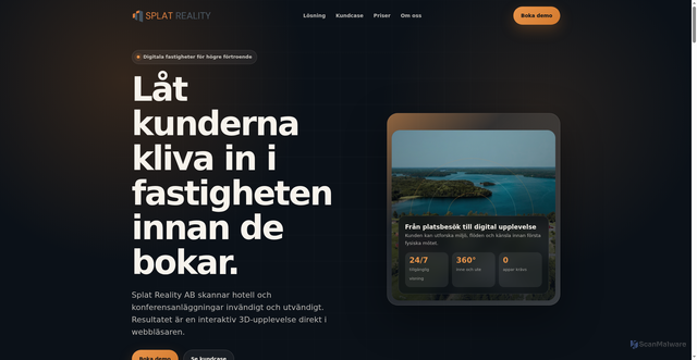 Security scan screenshot of https://splatreality.se