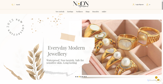 Security scan screenshot of http://accessoriesbynoon.com/
