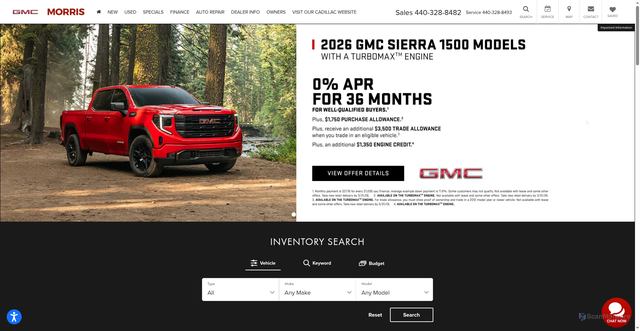 Security scan screenshot of https://drivemorris.com