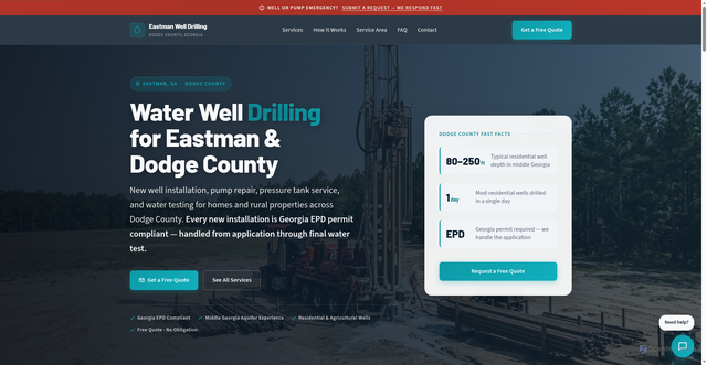 Security scan screenshot of http://eastmanwelldrilling.com/