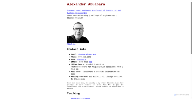 Security scan screenshot of https://abuabara.github.io