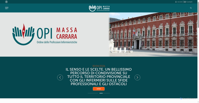 Security scan screenshot of https://www.opimassacarrara.it