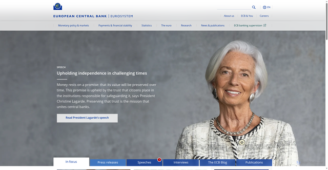 Security scan screenshot of http://www.ecb.europa.eu