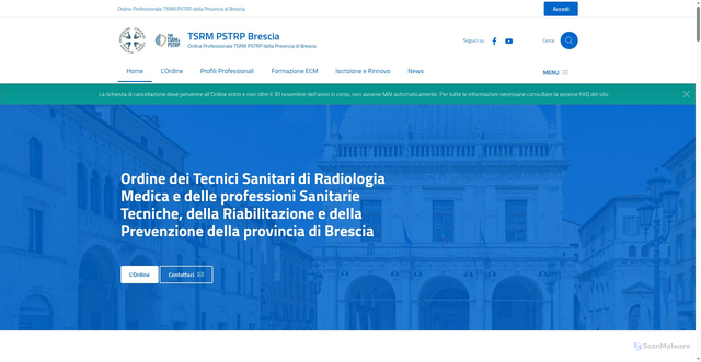 Security scan screenshot of https://www.tsrm.it/