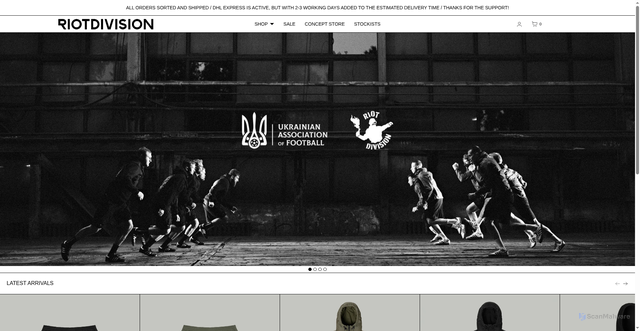 Security scan screenshot of https://riotdivision.tech/?srsltid=AfmBOoq4i13-jNdNAxSqVxiAjHvVWqZMsRPBDHejOLQTs9HAmZvFDuwf