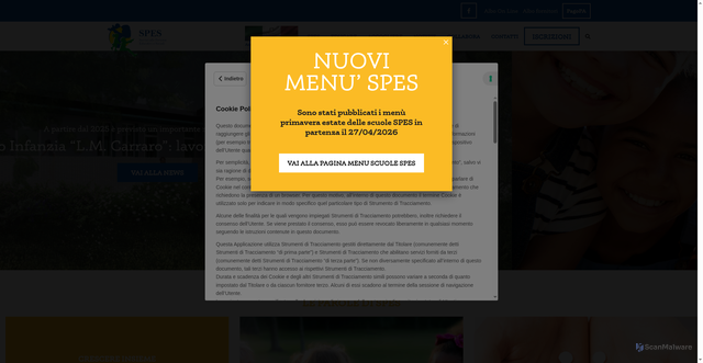 Security scan screenshot of https://www.spes.pd.it