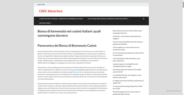 Security scan screenshot of https://www.cmvalnerina.it