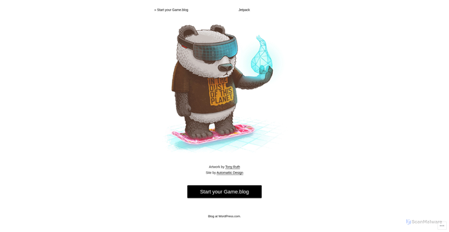 Security scan screenshot of https://game.blog