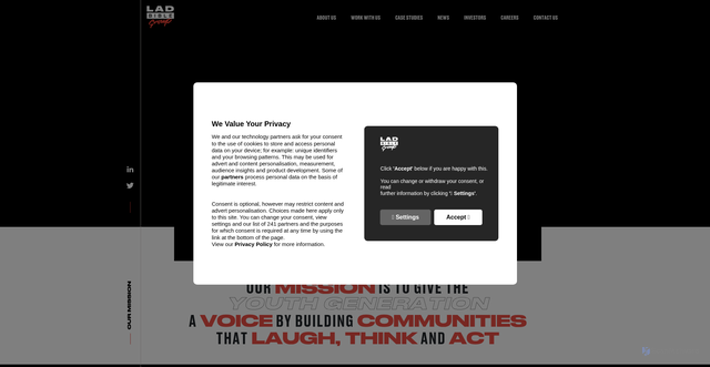 Security scan screenshot of https://ladbiblegroup.com