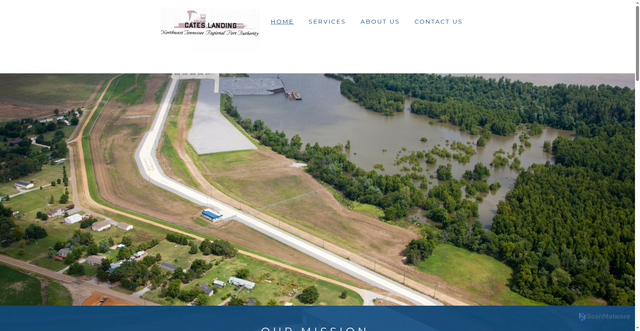 Security scan screenshot of http://portofcateslandingtn.gov/