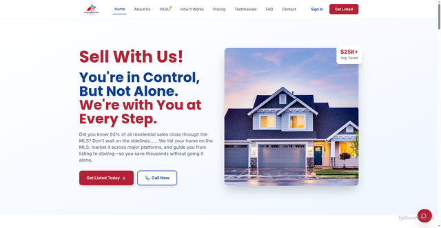 Security scan screenshot of https://listsavesell.com/