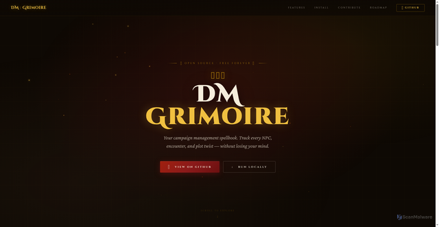 Security scan screenshot of https://dndgrimoire-k2qvr15s3d.edgeone.app/