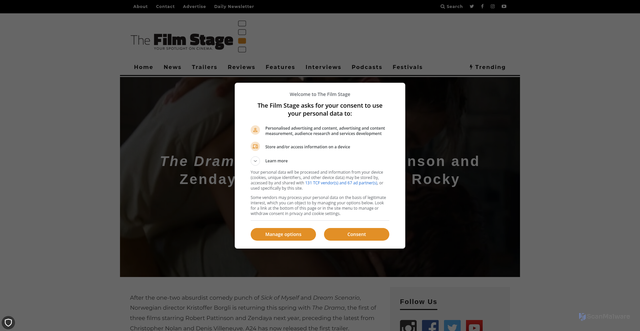 Security scan screenshot of https://thefilmstage.com/the-drama-trailer-robert-pattinson-and-zendayas-relationship-gets-rocky/