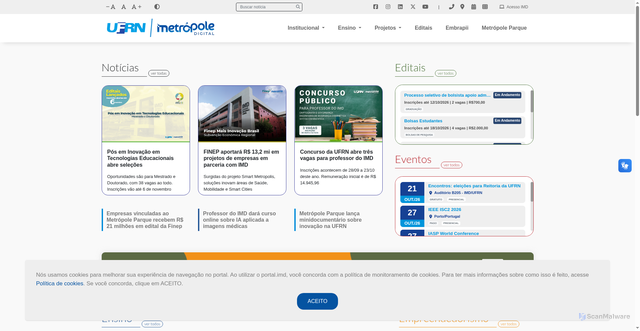 Security scan screenshot of https://imd.ufrn.br