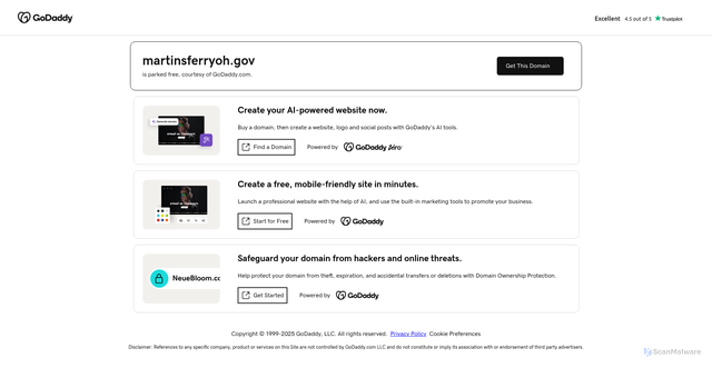 Security scan screenshot of https://martinsferryoh.gov/