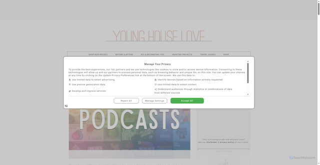 Security scan screenshot of https://younghouselove.com