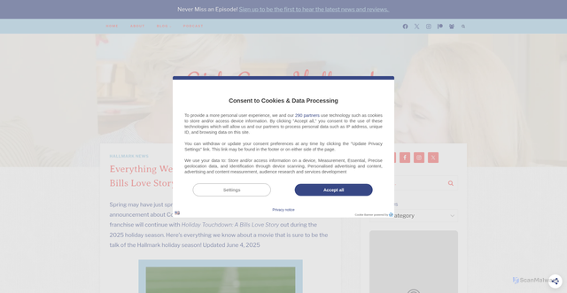 Security scan screenshot of https://www.girlsgonehallmark.com/everything-we-know-about-holiday-touchdown-a-bills-love-story/