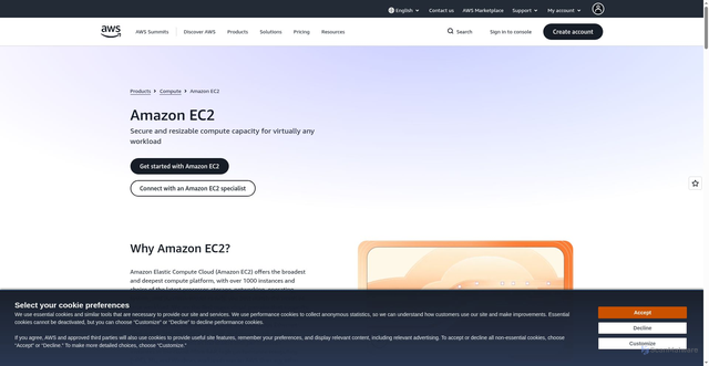 Security scan screenshot of https://ec2.us-east-1.amazonaws.com
