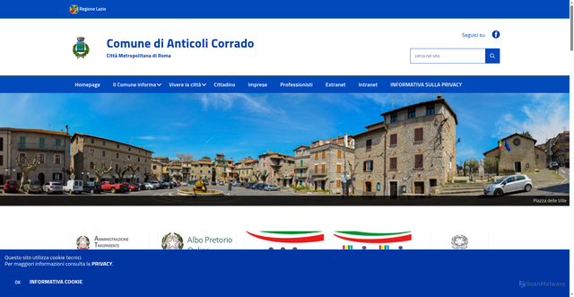Security scan screenshot of https://www.comune.anticolicorrado.rm.it