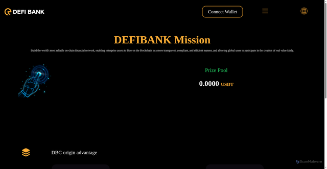 Security scan screenshot of https://dapp.defibank.fun/