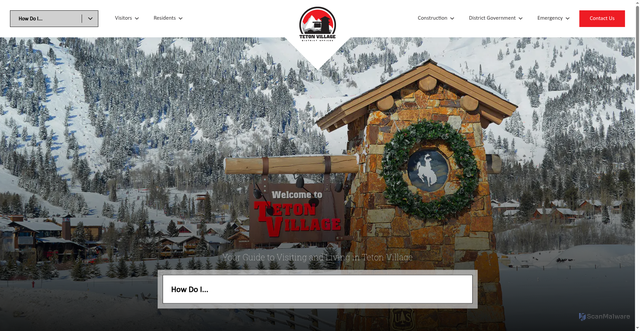 Security scan screenshot of https://tetonvillagewy.gov/