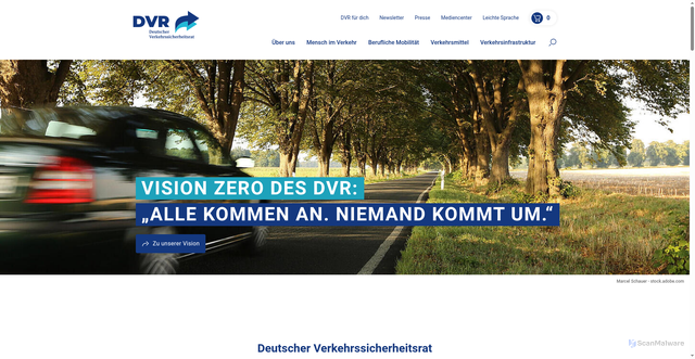 Security scan screenshot of https://www.dvr.de/