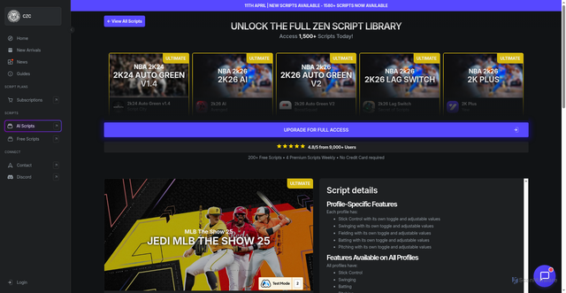 Security scan screenshot of https://cronuszencentral.com/library/xlb-jedi-mlb-the-show-25