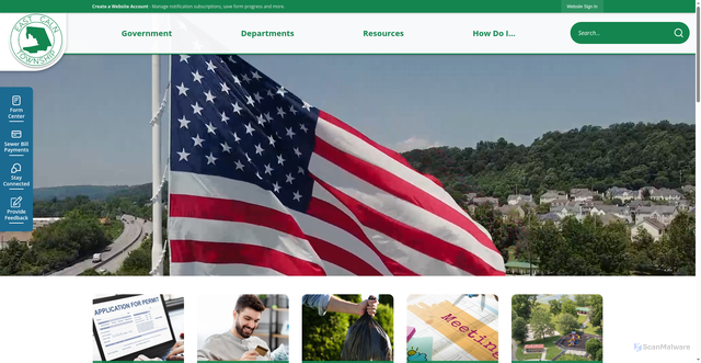 Security scan screenshot of https://eastcalntownship.gov/
