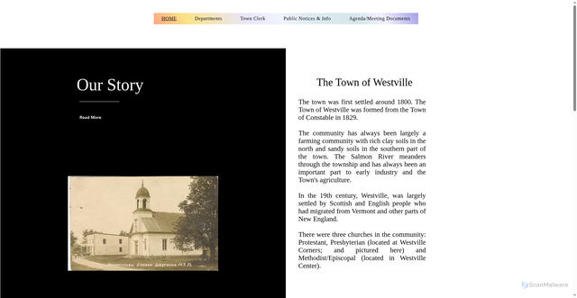 Security scan screenshot of https://www.townofwestvilleny.gov/