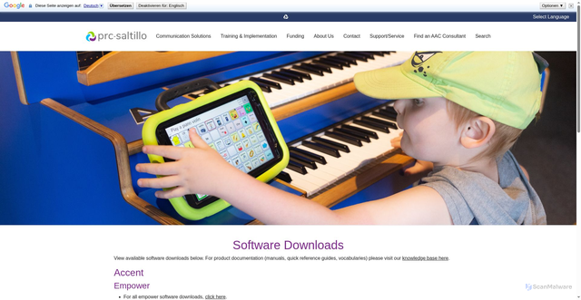 Security scan screenshot of https://prc-saltillo.com/software-downloads