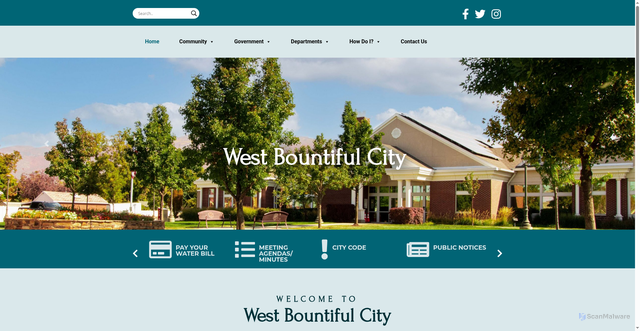 Security scan screenshot of https://wbcityut.gov/