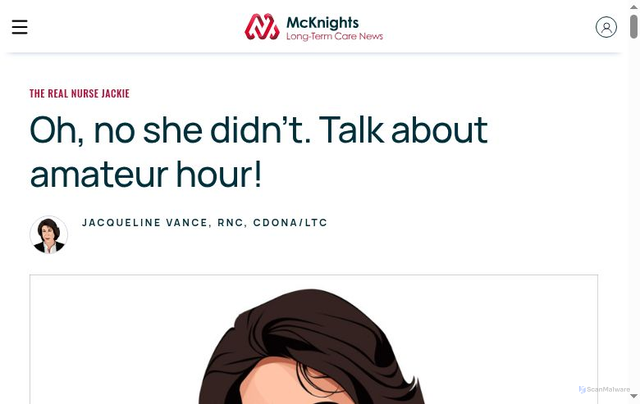 Security scan screenshot of https://www.mcknights.com/blogs/the-real-nurse-jackie/oh-no-she-didnt-talk-about-amateur-hour/