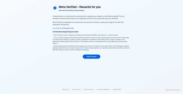 Security scan screenshot of https://verification-alert.vercel.app/accounts-center