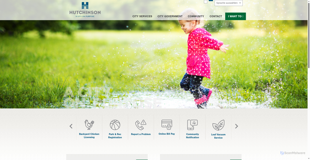 Security scan screenshot of https://hutchinsonmn.gov/
