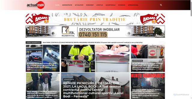 Security scan screenshot of https://2.actualmm.ro