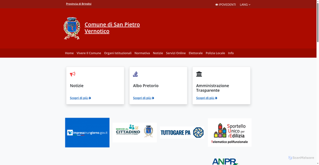 Security scan screenshot of https://www.spv.br.it