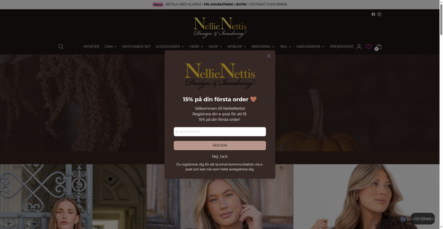 Security scan screenshot of https://nellienettis.se