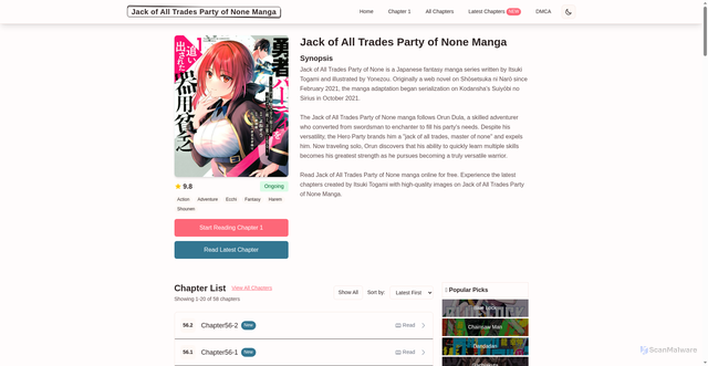 Security scan screenshot of https://jackofalltradespartyofnone.art/