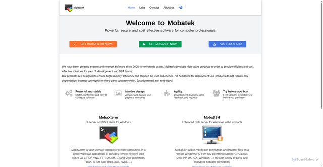 Security scan screenshot of https://mobatek.net