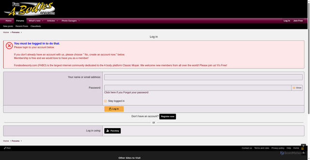 Security scan screenshot of https://www.forabodiesonly.com/mopar/threads/opinions-on-the-promised-dodge-copperhead-srt.600293/