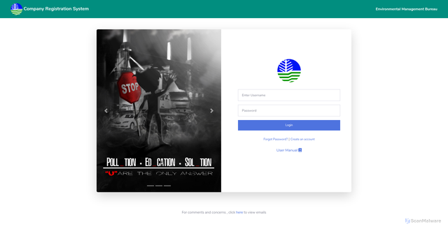 Security scan screenshot of https://client.emb.gov.ph