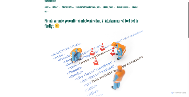 Security scan screenshot of https://www.trafiksakerhet.se/