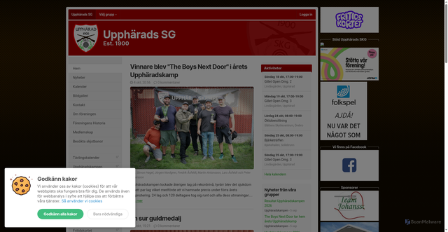 Security scan screenshot of https://xn--upphradssg-t5a.se
