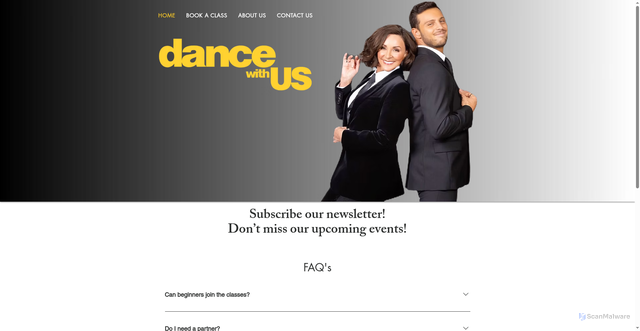 Security scan screenshot of https://www.dancewithus.info/
