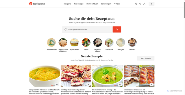 Security scan screenshot of https://www.top-rezepte.de
