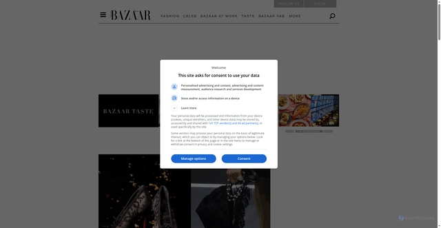 Security scan screenshot of https://harpersbazaar.com.hk