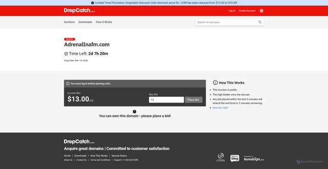 Security scan screenshot of http://adrenalinafm.com/