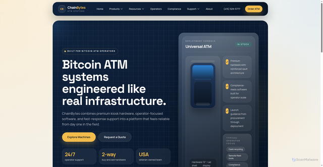 Security scan screenshot of https://chainbytes.com/