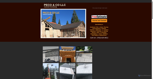 Security scan screenshot of http://www.pecocompany.com/