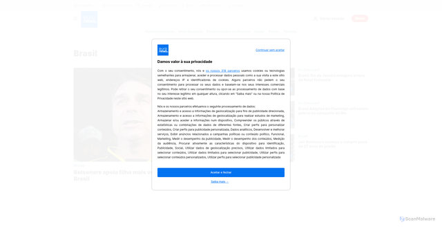 Security scan screenshot of https://pt.euronews.com/tag/brasil